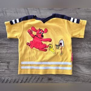 Vintage Scholastic Clifford The Big Red Dog Boy's Basketball Shirt Sz 24 Months